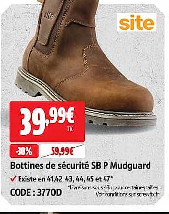 Bottines de sécurité SB P Mudguard