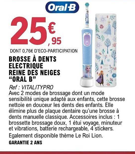 BROSSE À DENTS ELECTRIQUE REINE DES NEIGES “ORAL B”