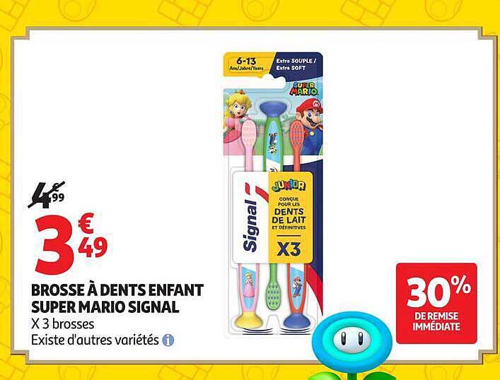 BROSSE À DENTS ENFANT SUPER MARIO SIGNAL