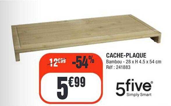 CACHE-PLAQUE Bambou - 28 x H 4.5 x 54 cm Réf : 241883