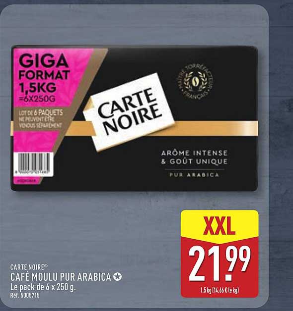 CARTE NOIRE® CAFÉ MOULU PUR ARABICA