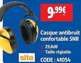 Casque antibruit confortable SNR