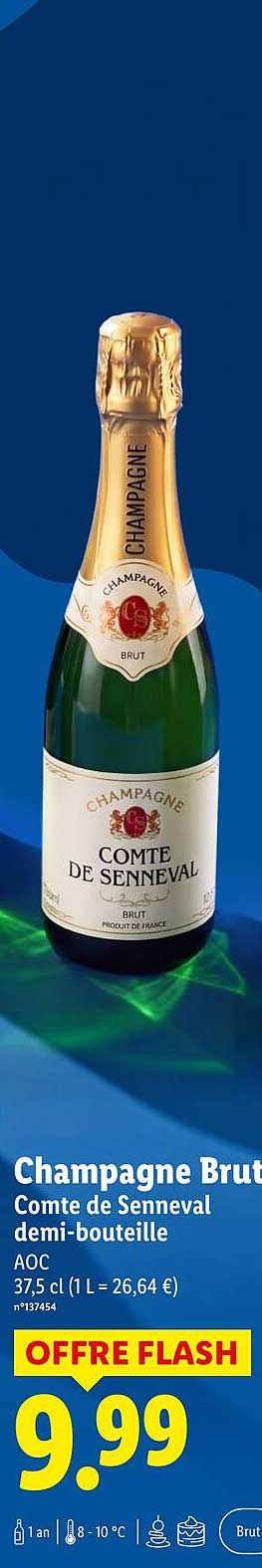 Champagne Brut Comte de Senneval demi-bouteille