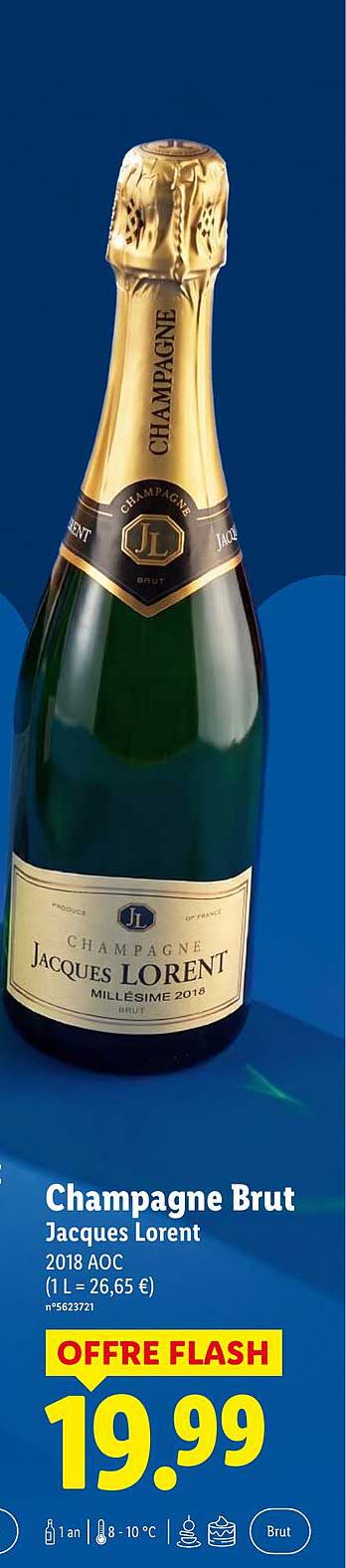 Champagne Brut Jacques Lorent 2018 AOC