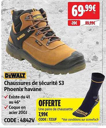 Chaussures de sécurité S3 Phoenix havane