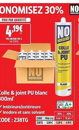 COLLE & JOINT PU BLANC 300ml