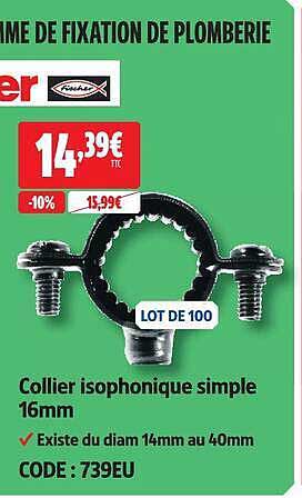 Collier isophonique simple 16mm