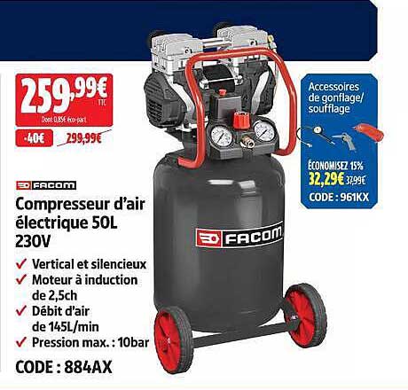 Compresseur d’air électrique 50L - 230V
