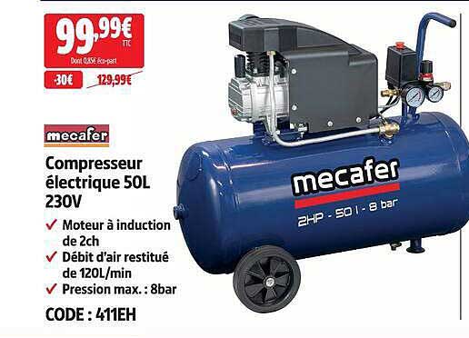 Compresseur électrique 50L 230V