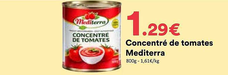 Concentré de tomates Mediterra