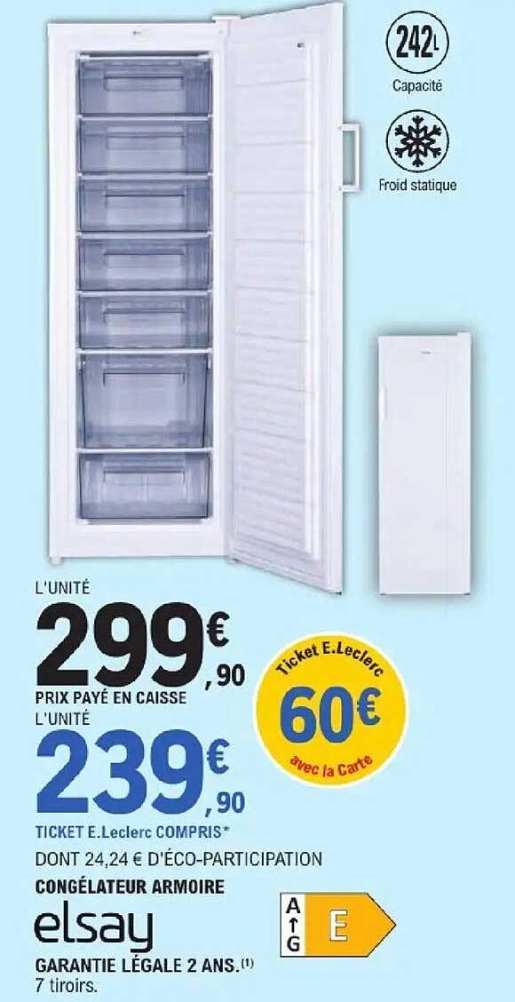 CONGÉLATEUR ARMOIRE elsay