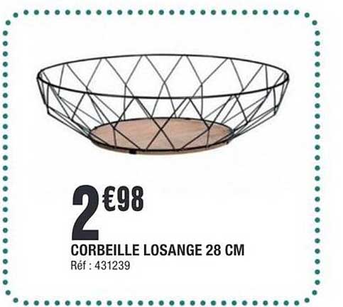 CORBEILLE LOSANGE 28 CM