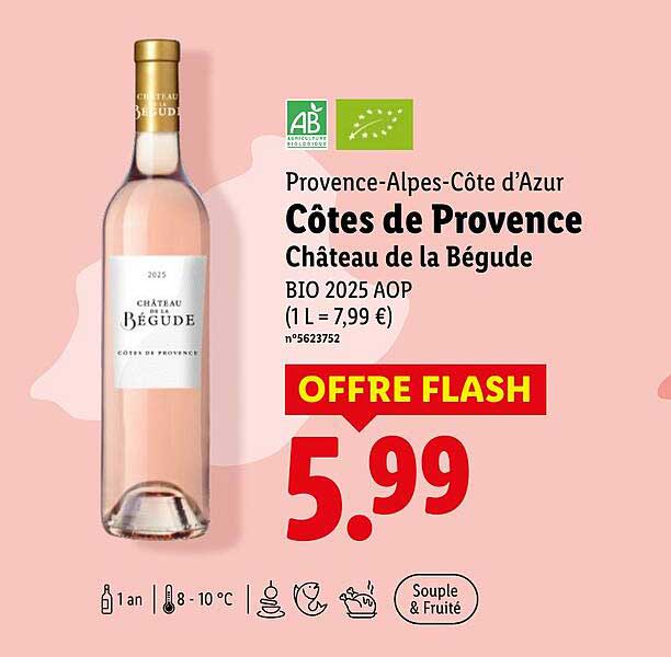 Côtes de Provence Château de la Bégude BIO 2025 AOP