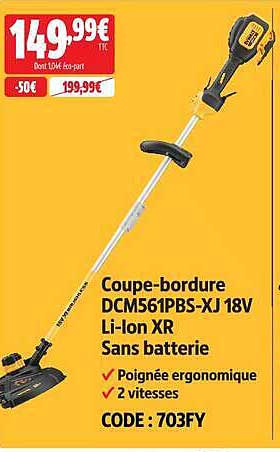 Coupe-bordure DCM561PBS-XJ 18V Li-Ion XR Sans batterie