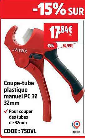Coupe-tube plastique manuel PC 32 32mm