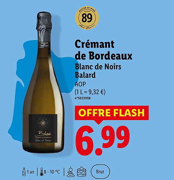 Crémant de Bordeaux Blanc de Noirs Balard AOP