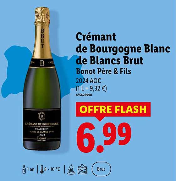 Crémant de Bourgogne Blanc de Blancs Brut Bonot Père & Fils