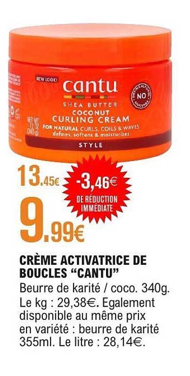 CRÈME ACTIVATRICE DE BOUCLES “CANTU”