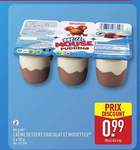 CRÈME DESSERT CHOCOLAT ET NOISETTES(B)