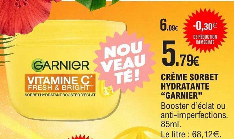 CRÈME SORBET HYDRATANTE “GARNIER”