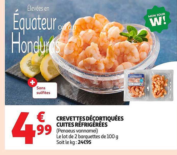 CREVETTES DÉCORTIQUÉES CUITES RÉFRIGÉRÉES