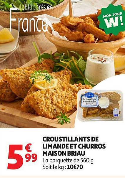 CROUSTILLANTS DE LIMANDE ET CHURROS MAISON BRIAU