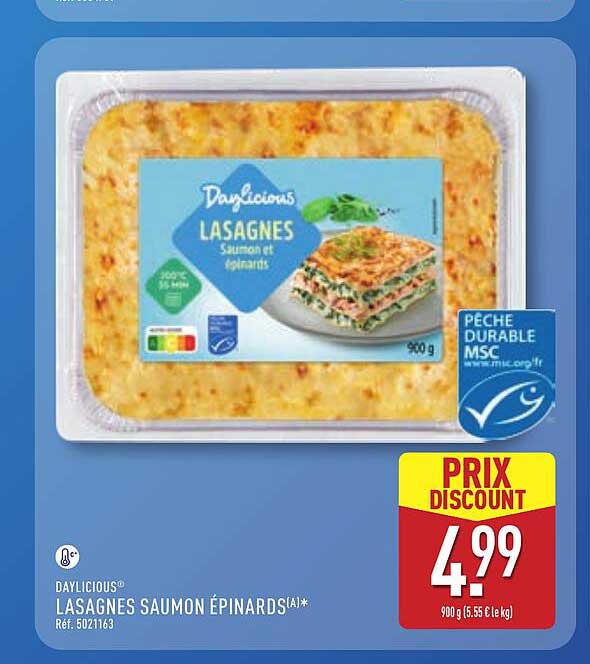 DAYLICIOUS® LASAGNES SAUMON ÉPINARDS !*