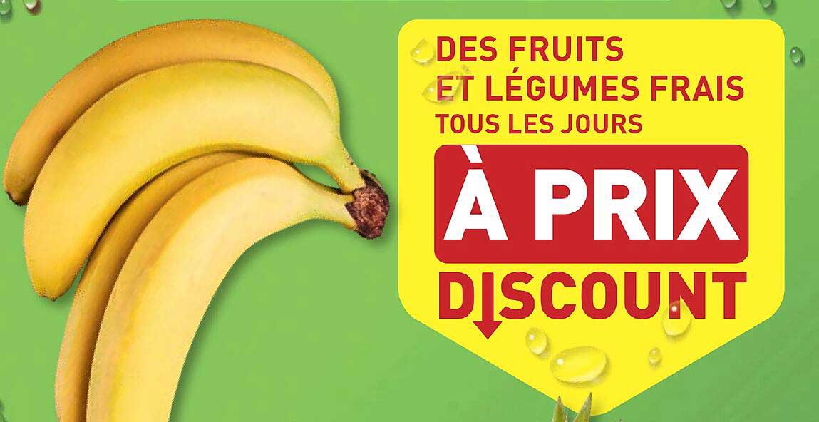 DES FRUITS ET LÉGUMES FRAIS TOUS LES JOURS À PRIX DISCOUNT