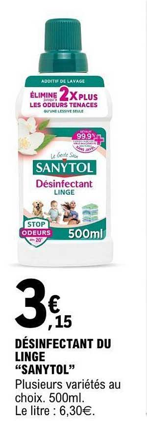 DÉSINFECTANT DU LINGE “SANYTOL”