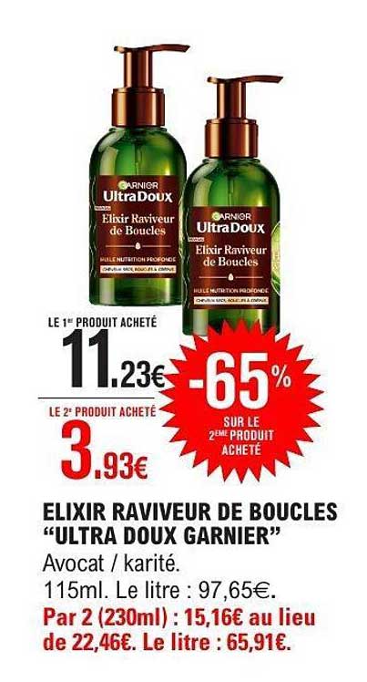ELIXIR RAVIVEUR DE BOUCLES “ULTRA DOUX GARNIER”