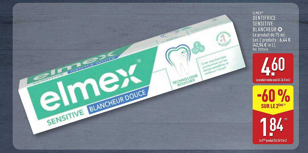 ELMEX DENTIFRICE SENSITIVE BLANCHEUR