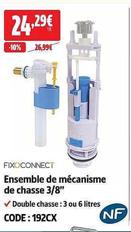 Ensemble de mécanisme de chasse 3/8"