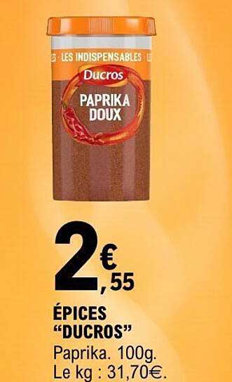 ÉPICES “DUCROS” Paprika. 100g.