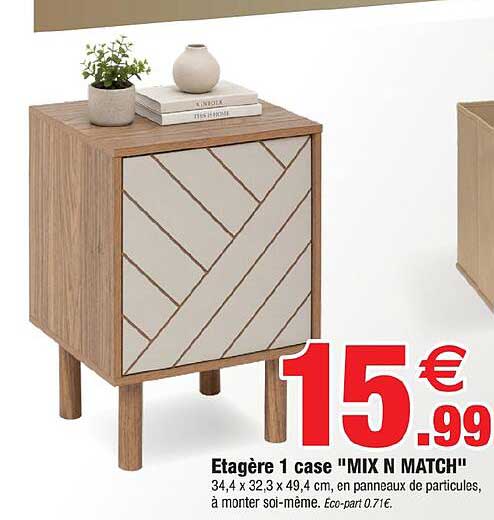 Etagère 1 case "MIX N MATCH"