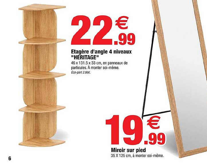 Etagère d'angle 4 niveaux "HERITAGE"