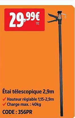 Étai télescopique 2,9m