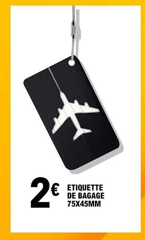 ETIQUETTE DE BAGAGE 75X45MM