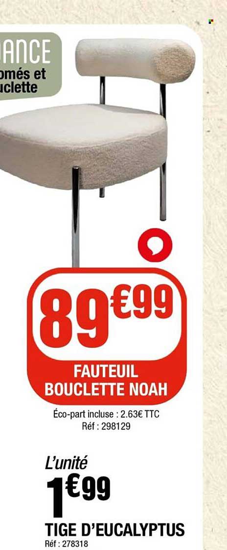 FAUTEUIL BOUCLETTE NOAH