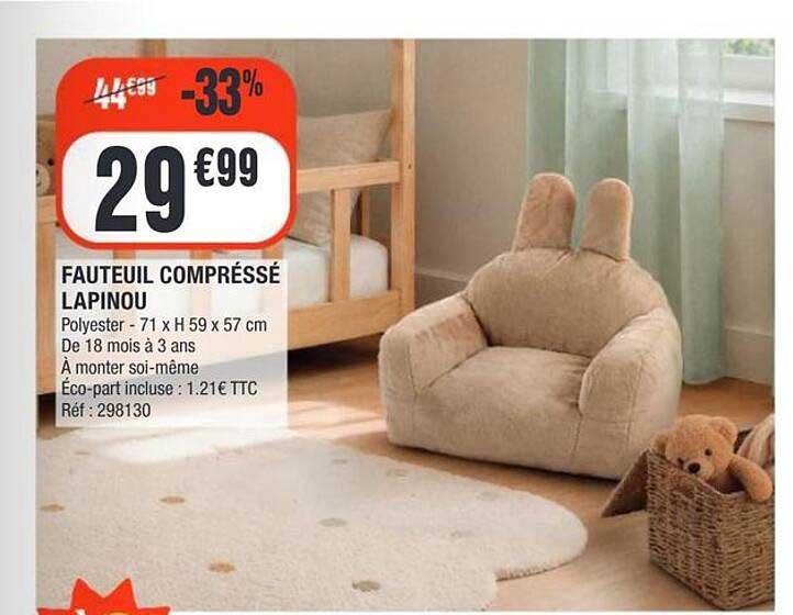 FAUTEUIL COMPRESSÉ LAPINOU