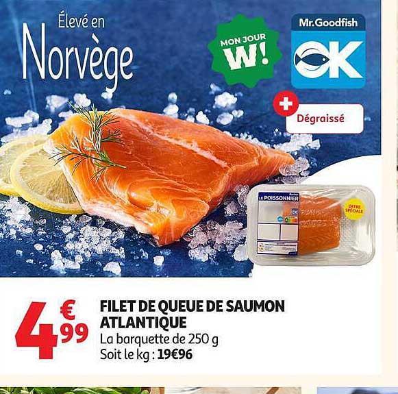 FILET DE QUEUE DE SAUMON ATLANTIQUE