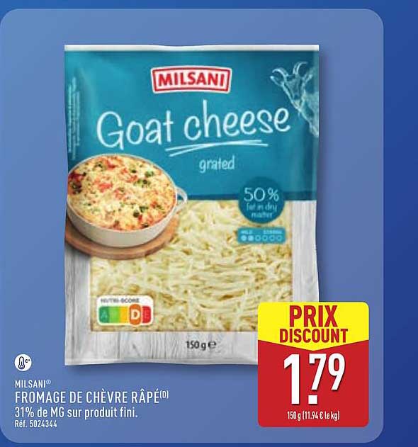 FROMAGE DE CHÈVRE RÂPÉ(D)
