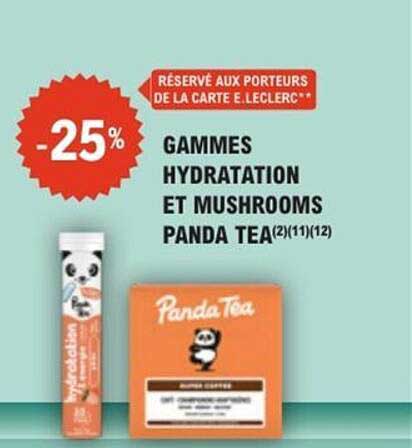 GAMMES HYDRATATION ET MUSHROOMS PANDA TEA