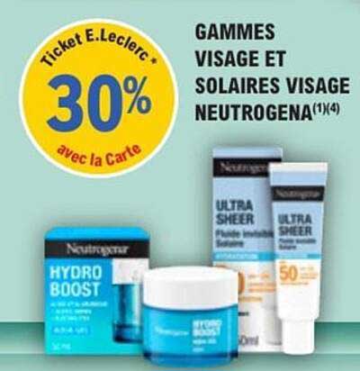GAMMES VISAGE ET SOLAIRES VISAGE NEUTROGENA