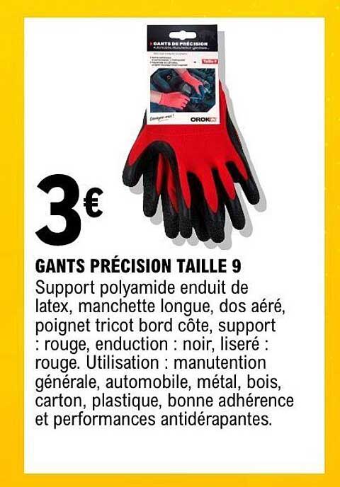GANTS PRÉCISION TAILLE 9