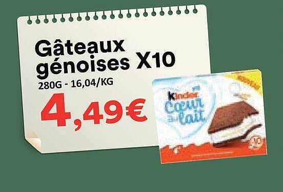 Gâteaux génoises X10