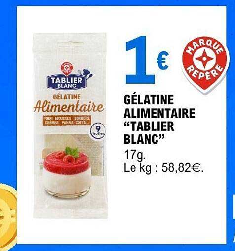 GÉLATINE ALIMENTAIRE “TABLIER BLANC”