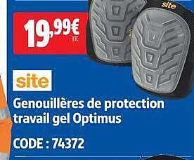 Genouillères de protection travail gel Optimus
