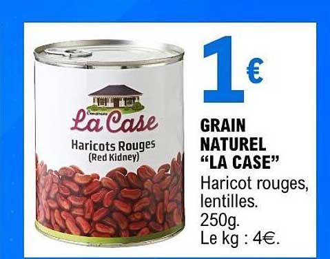 GRAIN NATUREL “LA CASE” Haricot rouges, lentilles. 250g.
