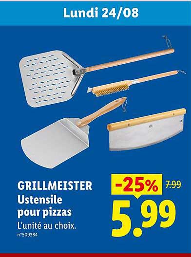 GRILLMEISTER Ustensile pour pizzas L’unité au choix.