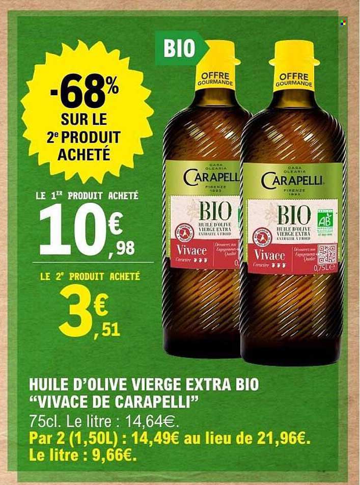 HUILE D’OLIVE VIERGE EXTRA BIO “VIVACE DE CARAPELLI”